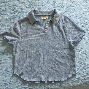 Madewell short sleeve blouse, size M